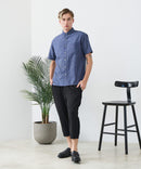 【BLUE STANDARD/ブルースタンダード】ドライリップル クロップドパンツ 7分丈 吸水速乾 ストレッチ イージーケア さらさら快適