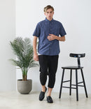 【BLUE STANDARD/ブルースタンダード】ドライリップル クロップドパンツ 7分丈 吸水速乾 ストレッチ イージーケア さらさら快適