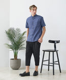 【BLUE STANDARD/ブルースタンダード】ドライリップル クロップドパンツ 7分丈 吸水速乾 ストレッチ イージーケア さらさら快適