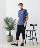 【BLUE STANDARD/ブルースタンダード】ドライリップル クロップドパンツ 7分丈 吸水速乾 ストレッチ イージーケア さらさら快適