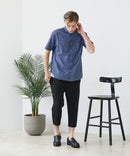 【BLUE STANDARD/ブルースタンダード】ドライリップル クロップドパンツ 7分丈 吸水速乾 ストレッチ イージーケア さらさら快適