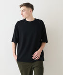 接触冷感 COOLスムース フェイクレイヤード フットボール切り替えリラックスフィットTシャツ  BLUE STANDARD