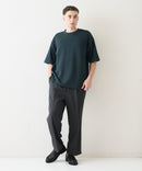 接触冷感 COOLスムース フェイクレイヤード フットボール切り替えリラックスフィットTシャツ  BLUE STANDARD