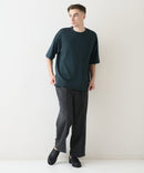 接触冷感 COOLスムース フェイクレイヤード フットボール切り替えリラックスフィットTシャツ  BLUE STANDARD