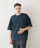 接触冷感 COOLスムース フェイクレイヤード フットボール切り替えリラックスフィットTシャツ  BLUE STANDARD