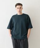 接触冷感 COOLスムース フェイクレイヤード フットボール切り替えリラックスフィットTシャツ  BLUE STANDARD