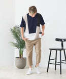 【BLUE STANDARD/ブルースタンダード】ドライリップル 切り替えデザインTシャツ 吸水速乾 ストレッチ イージーケア さらさら快適 カットソー