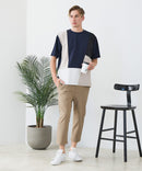 【BLUE STANDARD/ブルースタンダード】ドライリップル 切り替えデザインTシャツ 吸水速乾 ストレッチ イージーケア さらさら快適 カットソー