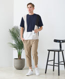 【BLUE STANDARD/ブルースタンダード】ドライリップル 切り替えデザインTシャツ 吸水速乾 ストレッチ イージーケア さらさら快適 カットソー