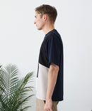 【BLUE STANDARD/ブルースタンダード】ドライリップル 切り替えデザインTシャツ 吸水速乾 ストレッチ イージーケア さらさら快適 カットソー