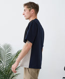 【BLUE STANDARD/ブルースタンダード】ドライリップル 切り替えデザインTシャツ 吸水速乾 ストレッチ イージーケア さらさら快適 カットソー