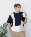 【BLUE STANDARD/ブルースタンダード】ドライリップル 切り替えデザインTシャツ 吸水速乾 ストレッチ イージーケア さらさら快適 カットソー