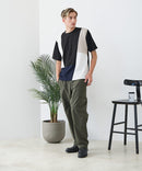 【BLUE STANDARD/ブルースタンダード】ドライリップル 切り替えデザインTシャツ 吸水速乾 ストレッチ イージーケア さらさら快適 カットソー