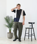 【BLUE STANDARD/ブルースタンダード】ドライリップル 切り替えデザインTシャツ 吸水速乾 ストレッチ イージーケア さらさら快適 カットソー