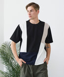 【BLUE STANDARD/ブルースタンダード】ドライリップル 切り替えデザインTシャツ 吸水速乾 ストレッチ イージーケア さらさら快適 カットソー