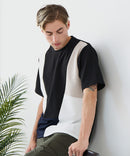【BLUE STANDARD/ブルースタンダード】ドライリップル 切り替えデザインTシャツ 吸水速乾 ストレッチ イージーケア さらさら快適 カットソー