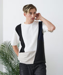 【BLUE STANDARD/ブルースタンダード】ドライリップル 切り替えデザインTシャツ 吸水速乾 ストレッチ イージーケア さらさら快適 カットソー