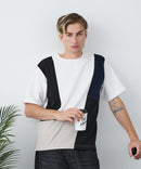 【BLUE STANDARD/ブルースタンダード】ドライリップル 切り替えデザインTシャツ 吸水速乾 ストレッチ イージーケア さらさら快適 カットソー
