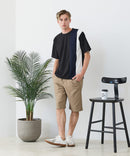 【BLUE STANDARD/ブルースタンダード】ドライリップル 切り替えデザインTシャツ 吸水速乾 ストレッチ イージーケア さらさら快適 カットソー