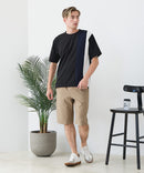 【BLUE STANDARD/ブルースタンダード】ドライリップル 切り替えデザインTシャツ 吸水速乾 ストレッチ イージーケア さらさら快適 カットソー