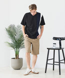 【BLUE STANDARD/ブルースタンダード】ドライリップル 切り替えデザインTシャツ 吸水速乾 ストレッチ イージーケア さらさら快適 カットソー