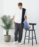 【BLUE STANDARD/ブルースタンダード】ドライリップル 切り替えデザインTシャツ 吸水速乾 ストレッチ イージーケア さらさら快適 カットソー