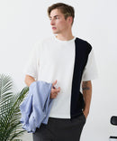 【BLUE STANDARD/ブルースタンダード】ドライリップル 切り替えデザインTシャツ 吸水速乾 ストレッチ イージーケア さらさら快適 カットソー