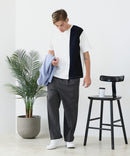 【BLUE STANDARD/ブルースタンダード】ドライリップル 切り替えデザインTシャツ 吸水速乾 ストレッチ イージーケア さらさら快適 カットソー