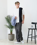 【BLUE STANDARD/ブルースタンダード】ドライリップル 切り替えデザインTシャツ 吸水速乾 ストレッチ イージーケア さらさら快適 カットソー