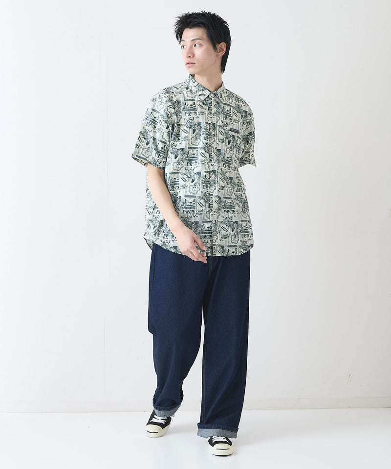ライトリップル 総柄シャツ RAGGED MOUNTAIN