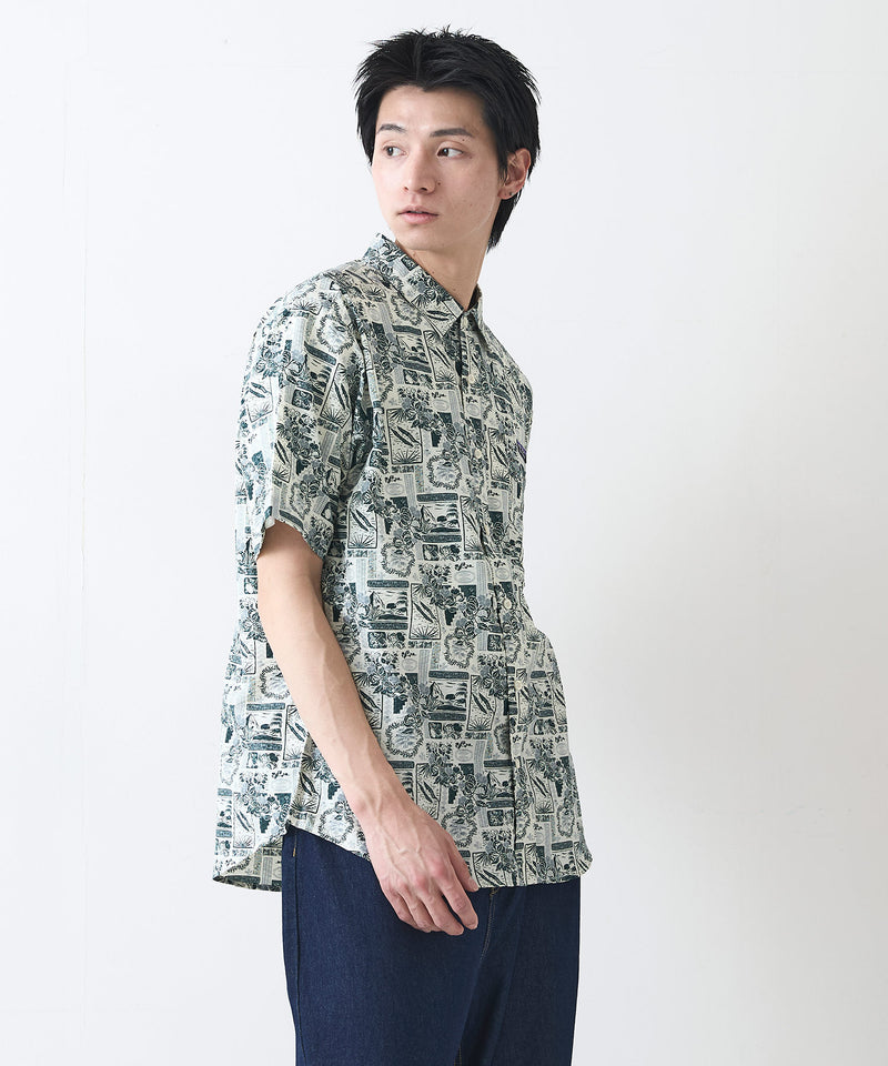 ライトリップル 総柄シャツ RAGGED MOUNTAIN