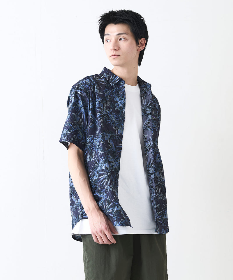 ライトリップル 総柄シャツ RAGGED MOUNTAIN