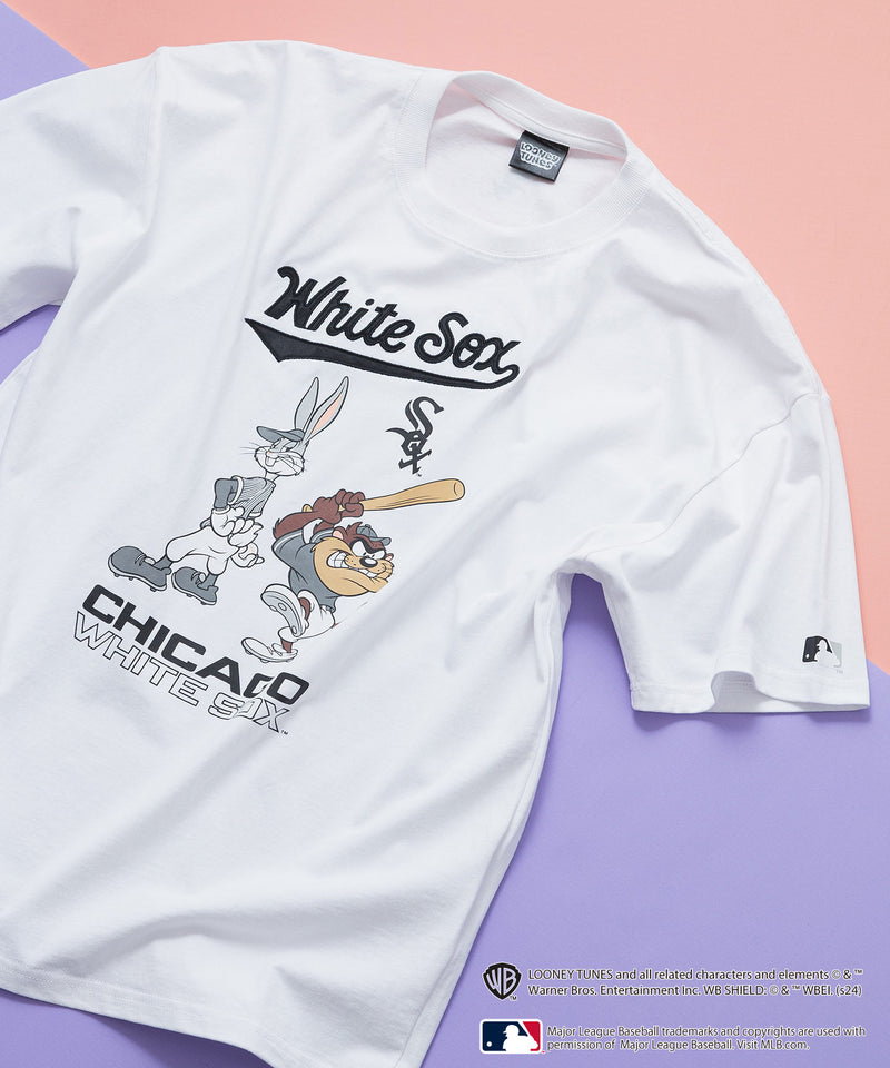 【Looney Tunes × MLB】オリジナル デザイン Tシャツ ドロップ ショルダー ビッグシルエット ユニセックス