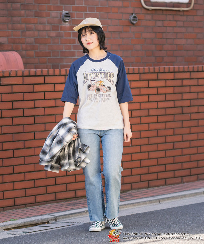 TOM＆JERRY/トムとジェリー】ラグラン7分袖Tシャツ