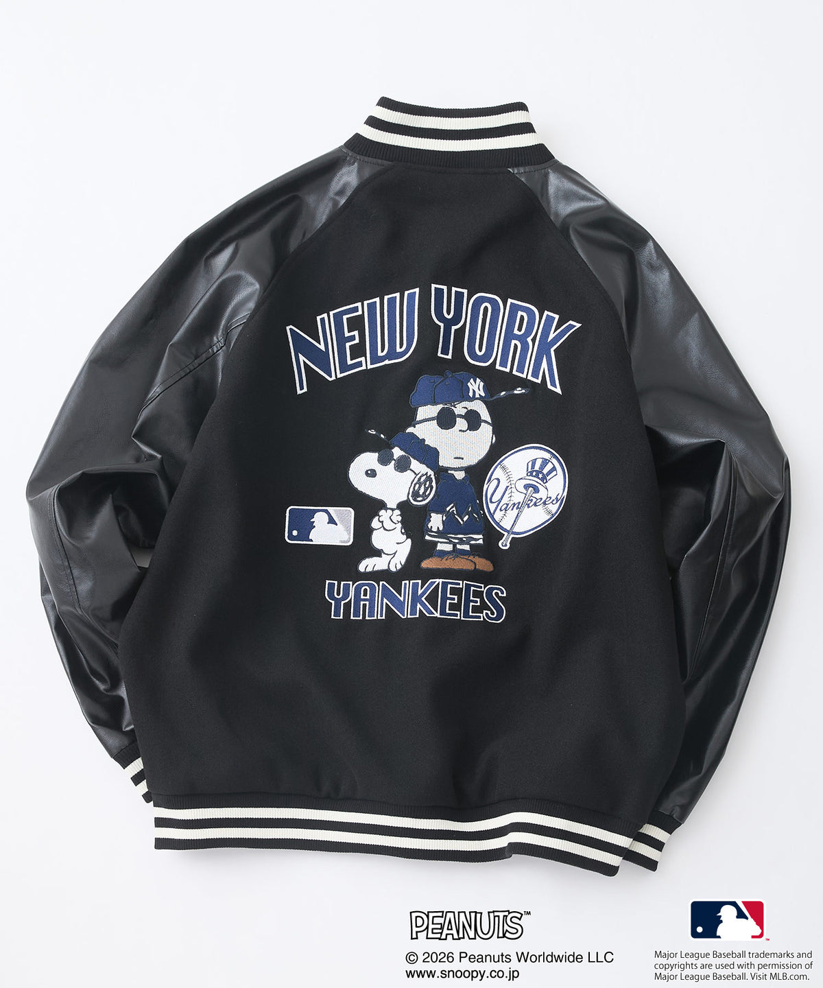 PEANUTS×MLB】オリジナルデザイン スタジャン バーシティージャケット