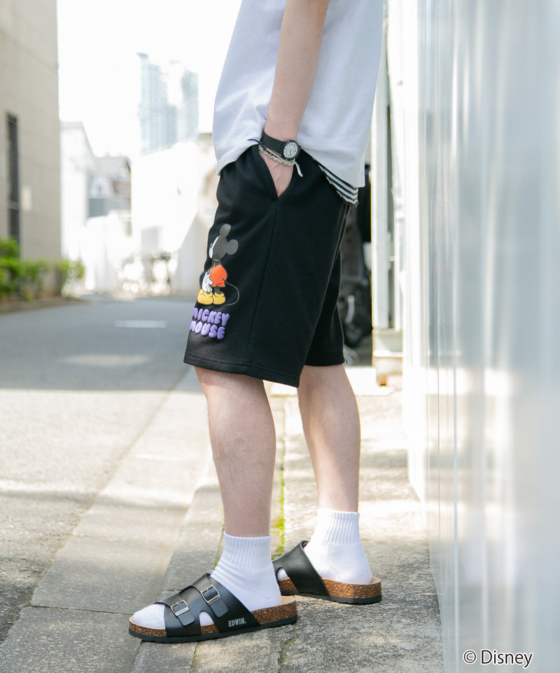 【DISNEY ディズニー】 ＜ミッキー＞別注 ミニ 裏毛  ショートパンツ OUTDOOR PRODUCTS アウトドア プロダクツ