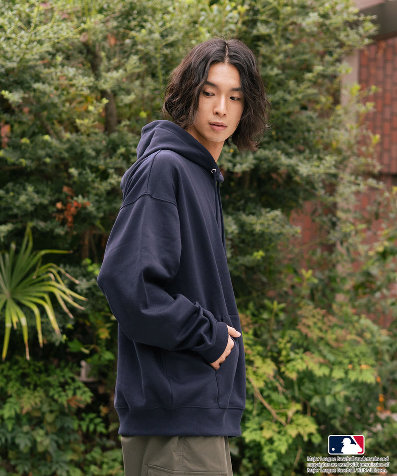 【MLB/メジャーリーグベースボール】裏起毛 バックロゴ フーディー プルオーバーパーカー