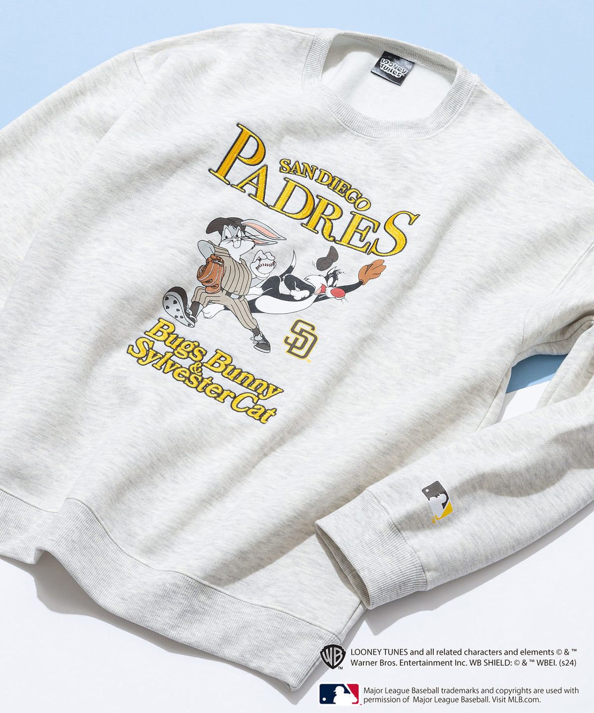 美品】ルーニーテューンズ×MLB、コラボトレーナー、Mサイズ
