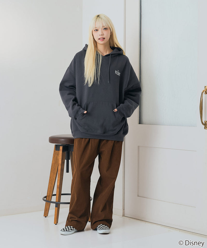 【DISNEY/ディズニー】＜ナイトメアー・ビフォア・クリスマス＞＜ディズニーヴィランズ＞ビッグシルエット 裏起毛 プルオーバーパーカー フーディー ドロップショルダー オーバーサイズ