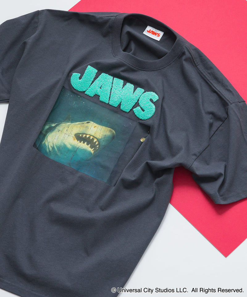 【ユニバーサル・ピクチャーズ】「BACK TO THE FUTURE」「JAWS」オリジナルデザイン Tシャツ ドロップショルダー ビッグシルエット ユニセックス