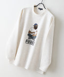 【BLUE STANDARD/ブルースタンダード】パフィースウェット 部分刺繍クルーネック トレーナー ストレッチ 春服 ❘ジーンズメイト公式オンラインショップ