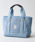 【U.S. POLO ASSN./ユーエスポロアッスン】リバイバルトート Sサイズ ミニトート キャンバス ロゴトートバッグ USPA-1862 ライトブルー FREE ❘ジーンズメイト公式オンラインショップ