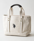 【U.S. POLO ASSN./ユーエスポロアッスン】リバイバルトート Sサイズ ミニトート キャンバス ロゴトートバッグ USPA-1862 オフホワイト FREE ❘ジーンズメイト公式オンラインショップ