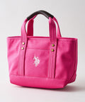 【U.S. POLO ASSN./ユーエスポロアッスン】リバイバルトート Sサイズ ミニトート キャンバス ロゴトートバッグ USPA-1862 ピンク FREE ❘ジーンズメイト公式オンラインショップ