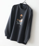 【BLUE STANDARD/ブルースタンダード】パフィースウェット 部分刺繍クルーネック トレーナー ストレッチ 春服 ❘ジーンズメイト公式オンラインショップ