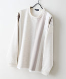 【BLUE STANDARD/ブルースタンダード】パフィースウェット 切り替え クルーネック トレーナー ストレッチ 春服