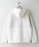 【BLUE STANDARD/ブルースタンダード】パフィースウェット バイカラー プルオーバーパーカー フーディー ストレッチ 春服