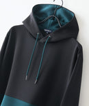 【BLUE STANDARD/ブルースタンダード】パフィースウェット バイカラー プルオーバーパーカー フーディー ストレッチ 春服