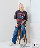 【PEANUTS×MLB】オリジナルデザインTシャツ 刺繍 ドロップショルダー ユニセックス