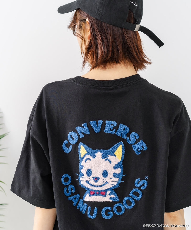 CONVERSE/コンバース】CONVERSE×OSAMUGOODS 天竺 CAT サガラ刺繍Tシャツ